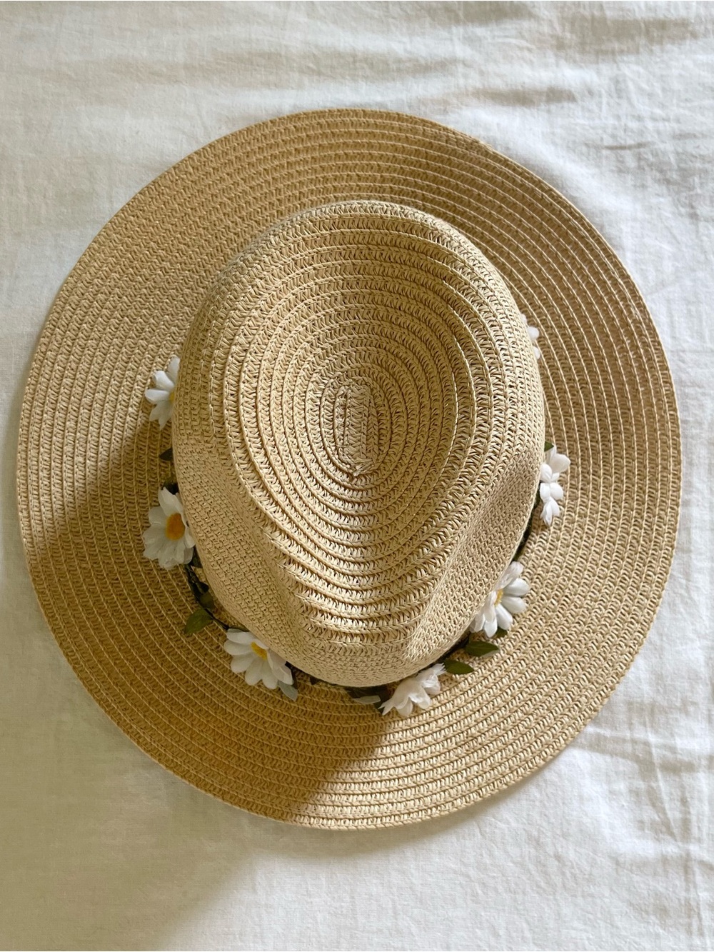 Bohemian festival Flower straw fedora sun hat